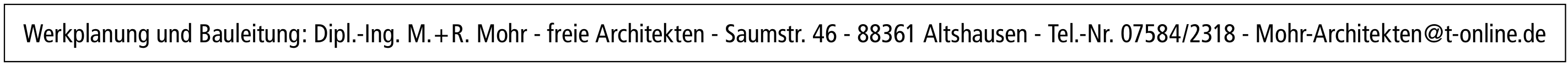 Dipl.-Ing. M.+R. Mohr Dipl.-Ing. M.+R. Mohr