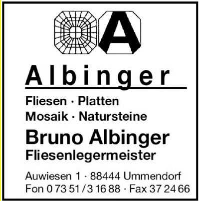 Bruno Albinger Fliesenlegermeister Bruno Albinger Fliesenlegermeister