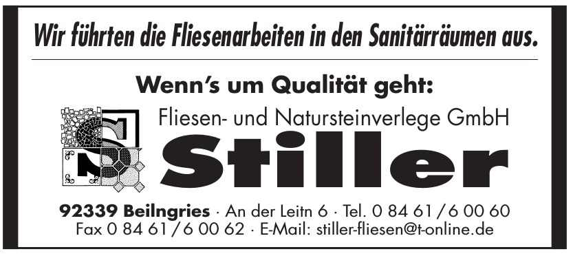Stiller Fliesen- und Natursteinverlege GmbH Stiller Fliesen- und Natursteinverlege GmbH