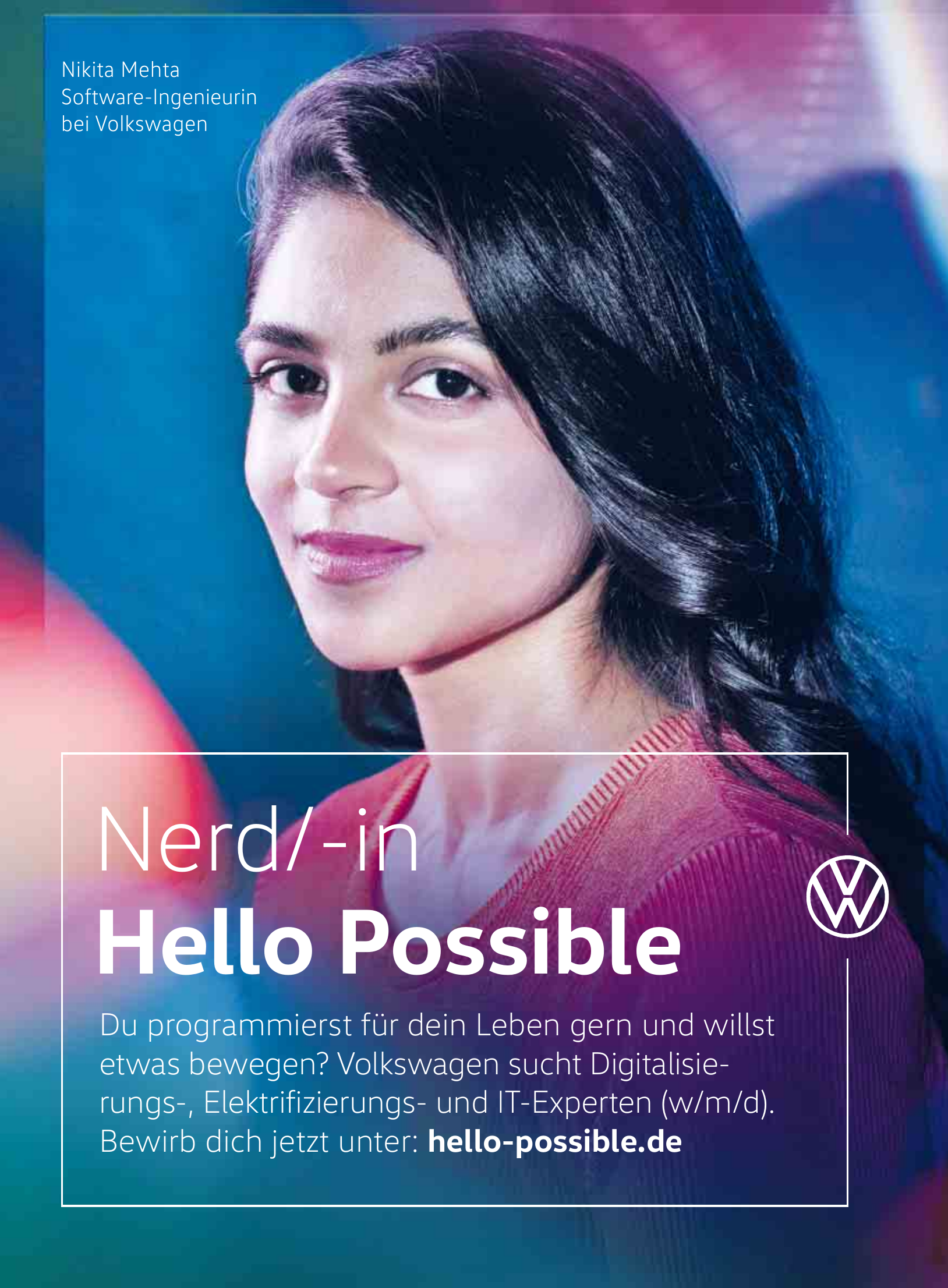 Volkswagen: Nerd/-in Hello Possible Volkswagen: Nerd/-in Hello Possible