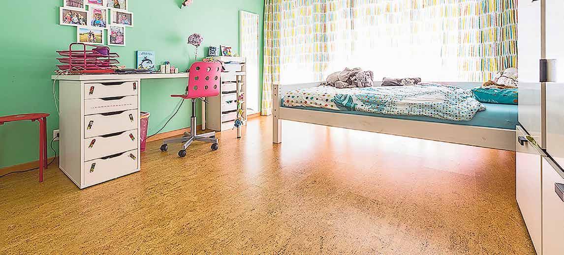 Kork vermittelt durch seine Natürlichkeit ein angenehmes Raumklima und ist sehr pflegeleicht. Ideal fürs Kinderzimmer. Bilder: PD Kork vermittelt durch seine Natürlichkeit ein angenehmes Raumklima und ist sehr pflegeleicht. Ideal fürs Kinderzimmer. Bilder: PD