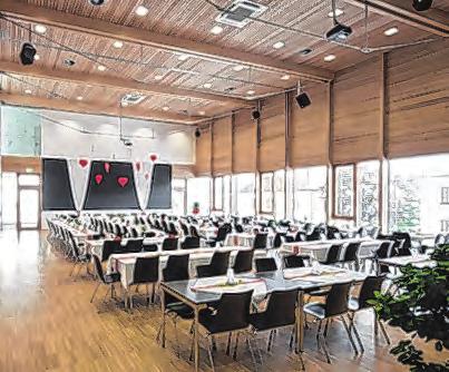 Der große Saal bietet zahlreiche Möglichkeiten. Foto: Gemeinde Der große Saal bietet zahlreiche Möglichkeiten. Foto: Gemeinde