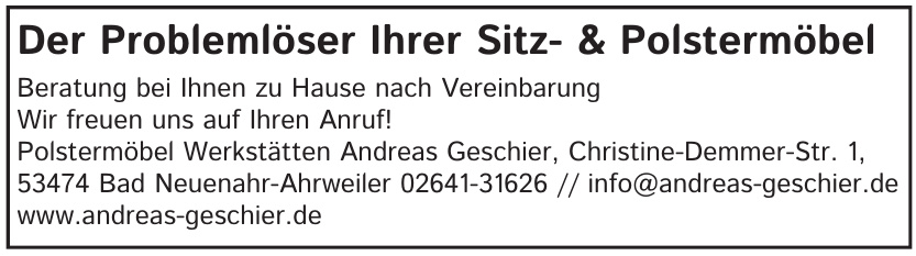 Polstermöbel Werkstätten Andreas Geschier Polstermöbel Werkstätten Andreas Geschier