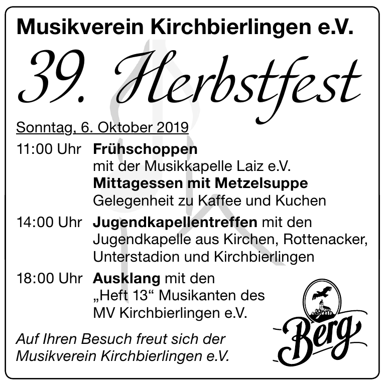 Musikverein Kirchbierlingen e.V. Musikverein Kirchbierlingen e.V.