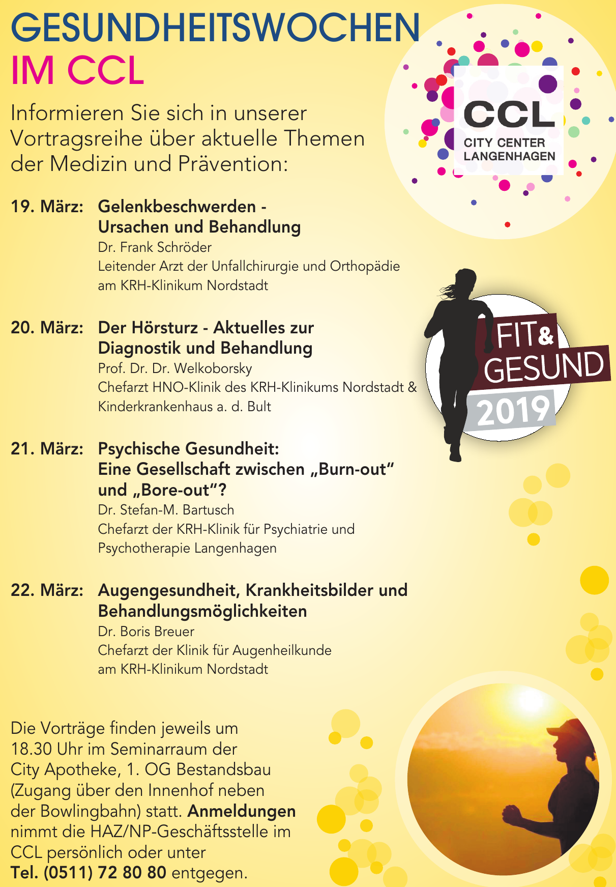Gesundheitswochen im CCL Gesundheitswochen im CCL