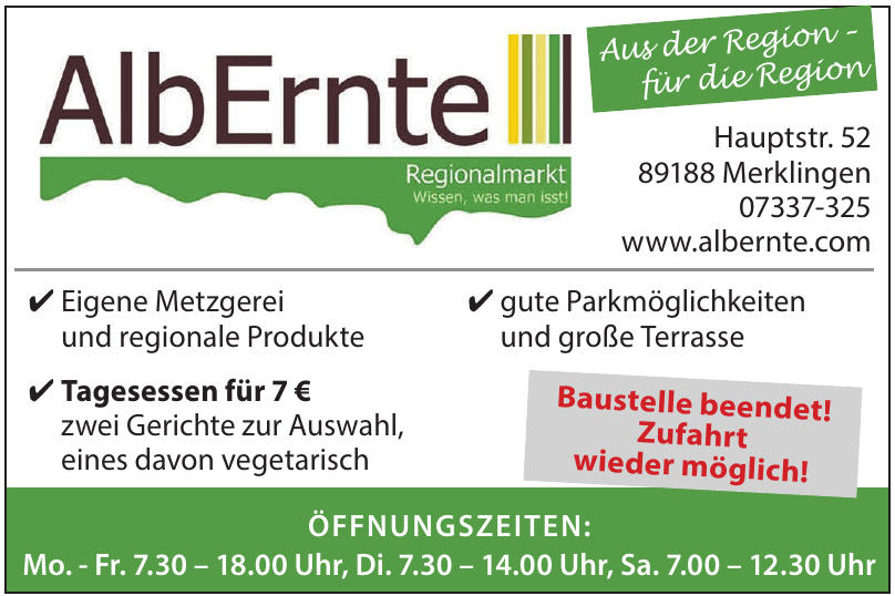 AlbErnte Regionalmarkt AlbErnte Regionalmarkt