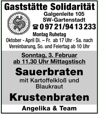 Gaststätte Solidarität Gaststätte Solidarität