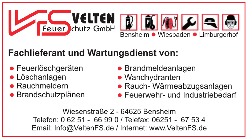 Velten Feuerschutz GmbH Velten Feuerschutz GmbH