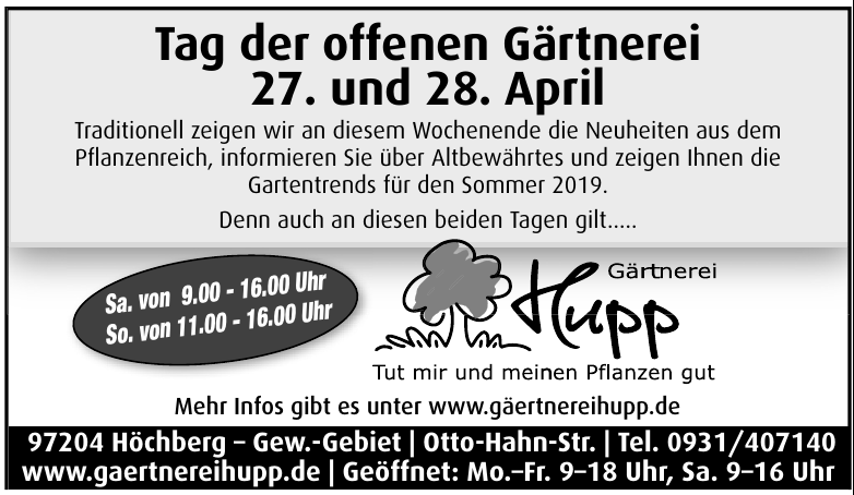 Gärtnerei Hupp Gärtnerei Hupp