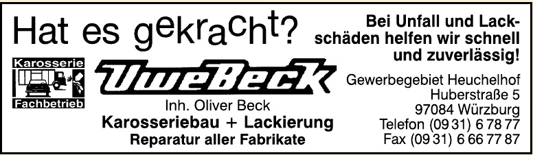 Uwe Beck - Karosseriebau + Lackierung