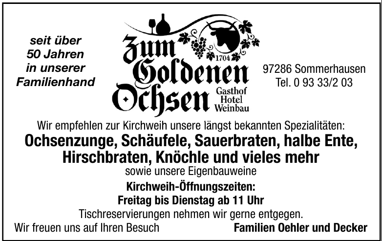 Zum Goldenen Ochsen Zum Goldenen Ochsen