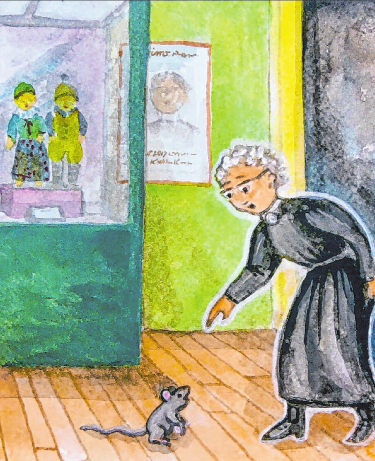 Das Käthe-Kruse-Puppen-Museum lädt Familien ein, mit dem Käthe-Mause-Märchen von Irmgard Maurer das Puppenmuseum zu erkunden. Illustration: Irmgard Maurer Das Käthe-Kruse-Puppen-Museum lädt Familien ein, mit dem Käthe-Mause-Märchen von Irmgard Maurer das Puppenmuseum zu erkunden. Illustration: Irmgard Maurer
