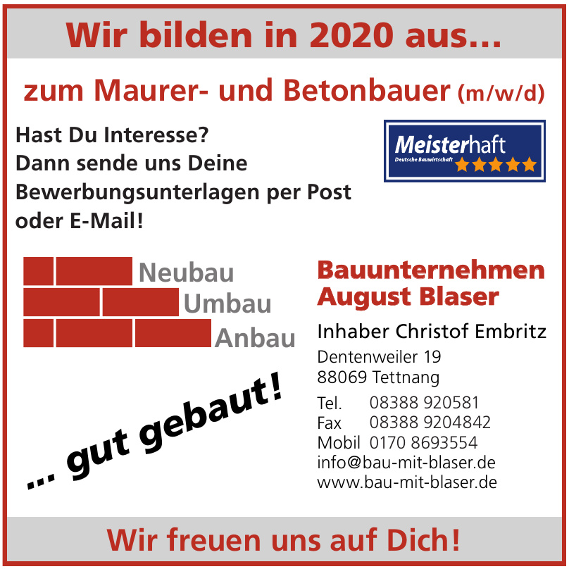 Bauunternehmen August Blaser Bauunternehmen August Blaser