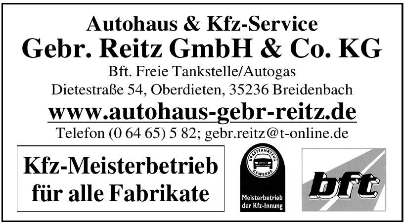 Autohaus & Kfz-Service Gebr. Reitz GmbH & Co. KG