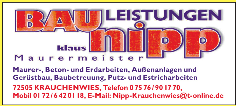 Nipp Klaus Bauleistungen Nipp Klaus Bauleistungen