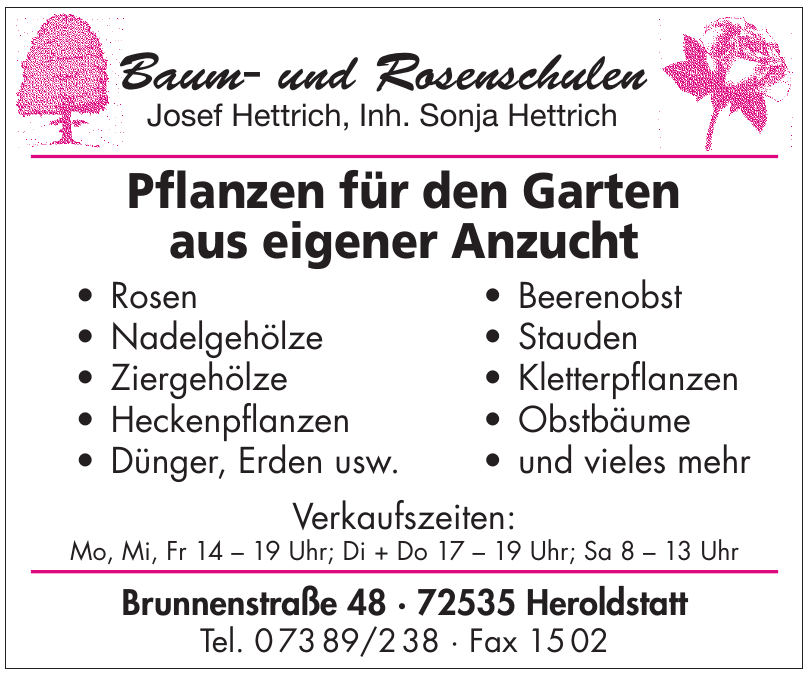 Baum- und Rosenschulen Baum- und Rosenschulen