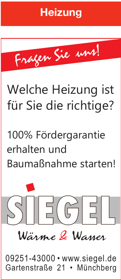 Siegel Wärme & Wasser Siegel Wärme & Wasser