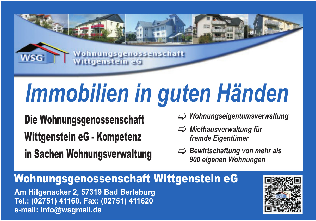 Wohnungsgenossenschaft Wittgenstein eG Wohnungsgenossenschaft Wittgenstein eG