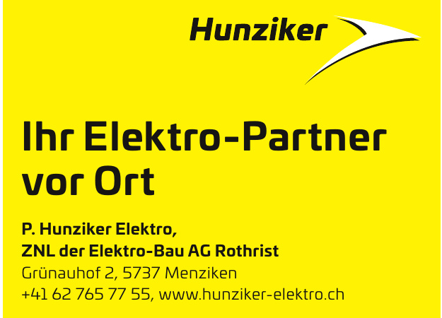 P. Hunziker Elektro, ZNL der Elektro-Bau AG Rothrist