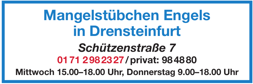 Mangelstübchen Engels Mangelstübchen Engels