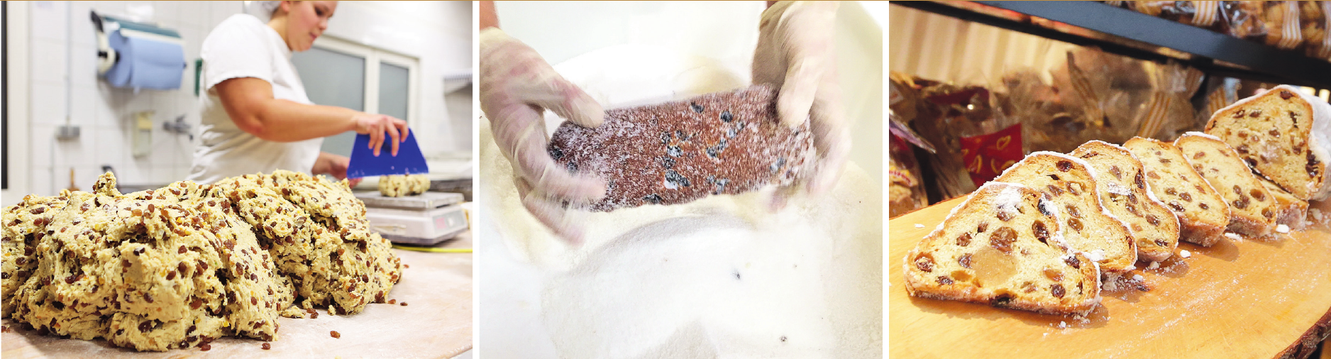 Unsere Christstollen Handarbeit mit Qualitätssiegel Unsere Christstollen Handarbeit mit Qualitätssiegel