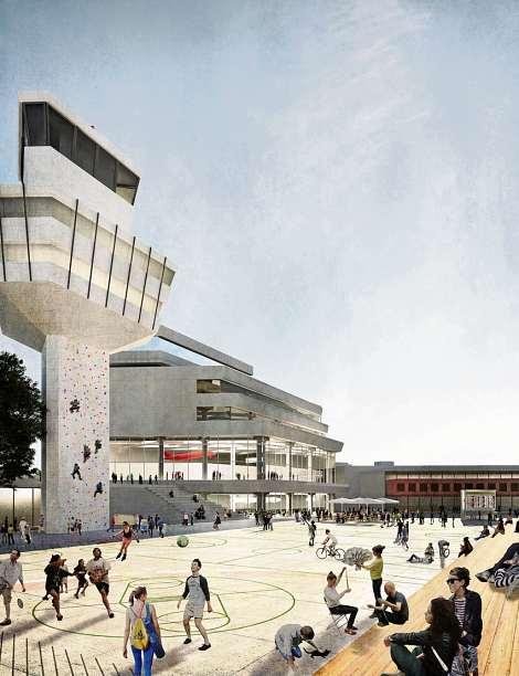 Der Innovationscampus wird auch Restaurants, Hotels und Kongressflächen beherbergen. Der Innovationscampus wird auch Restaurants, Hotels und Kongressflächen beherbergen.