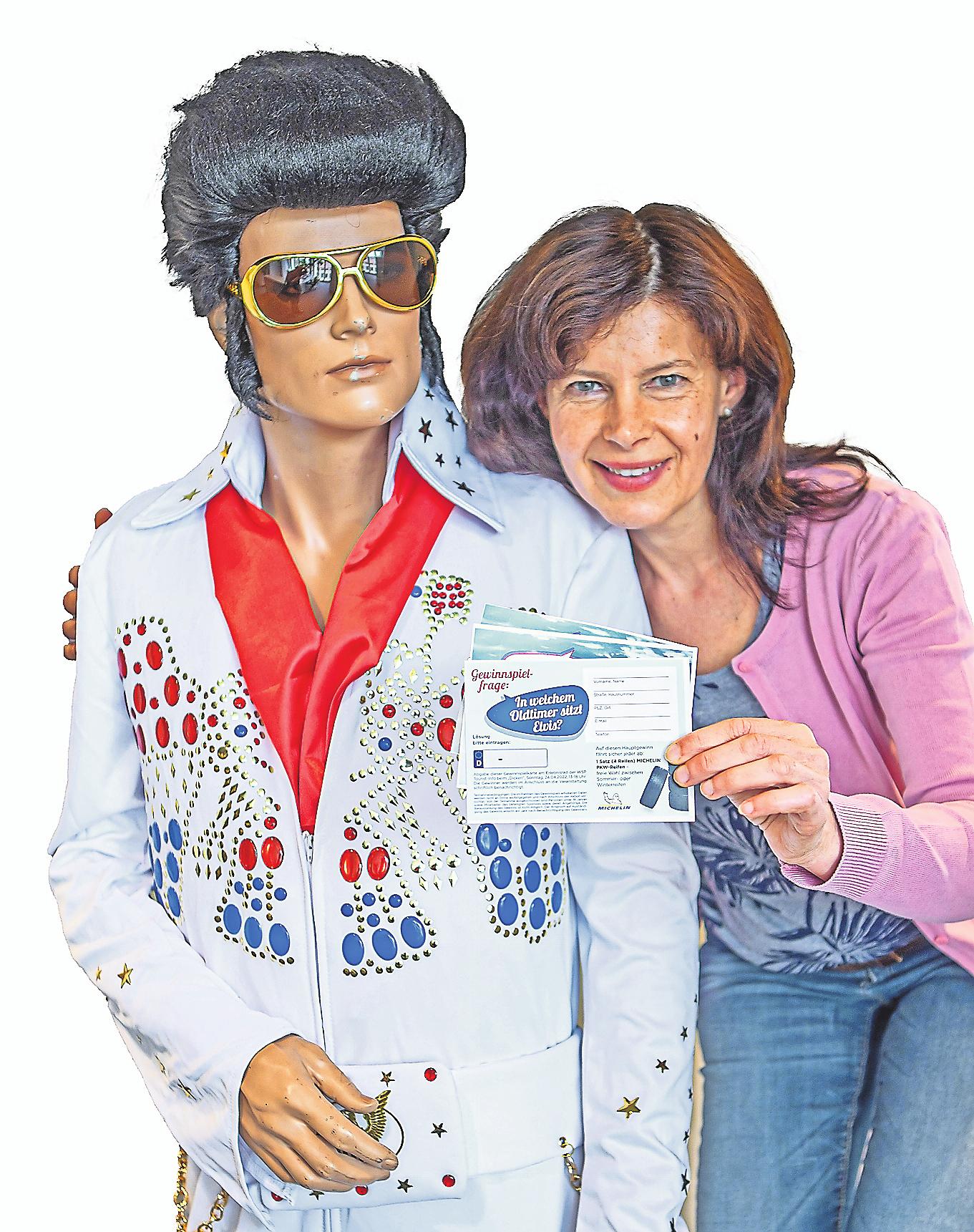 Der Wirtschaftswunder-Elvis mit Annette De Gaetano von der WSP. FOTO: MEYER