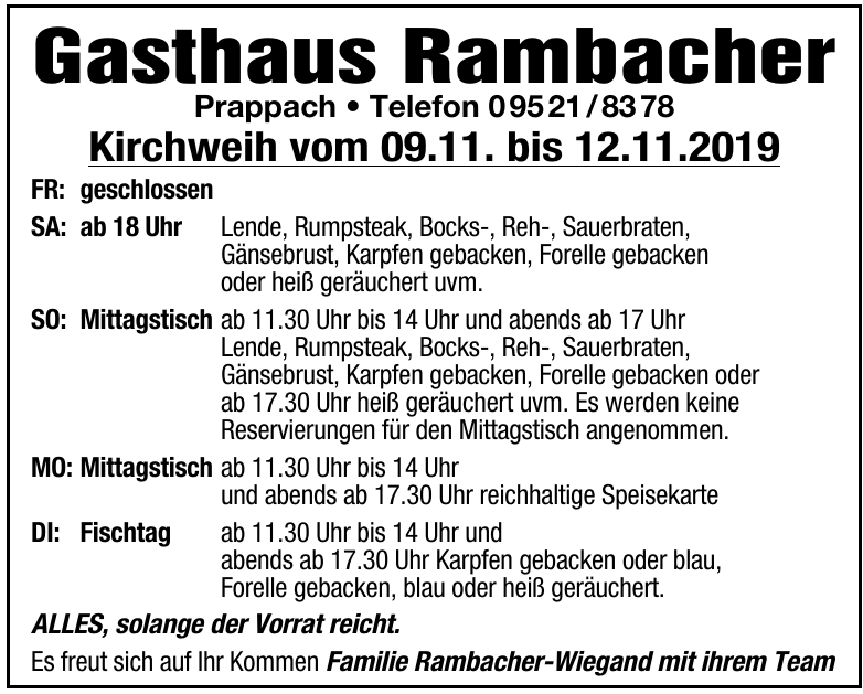 Gasthaus Rambacher Gasthaus Rambacher