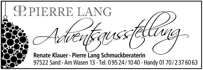 Renate Klauer - Pierre Lang Schmuckberaterin Renate Klauer - Pierre Lang Schmuckberaterin