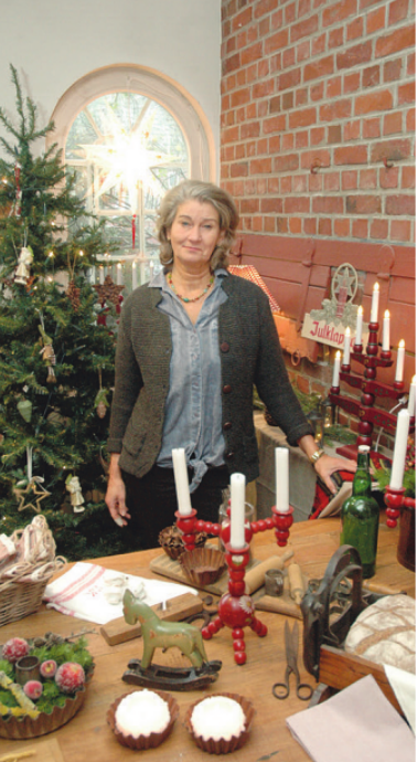Agneta Molander hat viele schwedische Weihnachts-Accessoires zusamengetragen