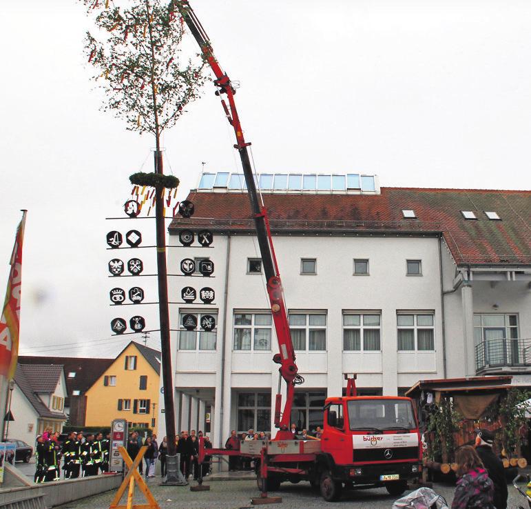 Der Zunftbaum wurde 2014 mit Hilfe der Firma Bürker aufgestellt. Foto: z/Uwe Riedel