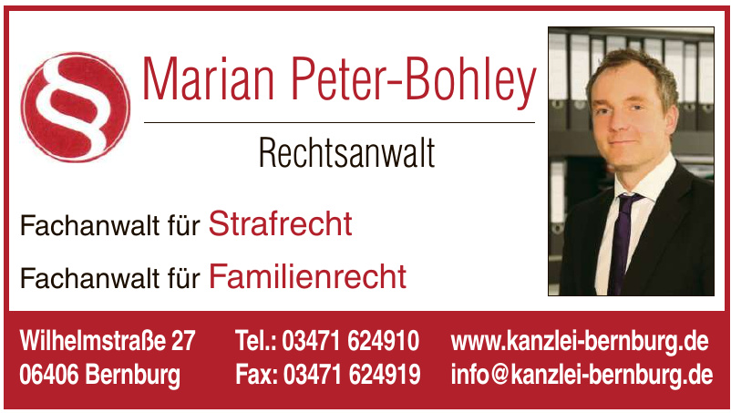 Marian Peter-Bohley Rechtsanwalt