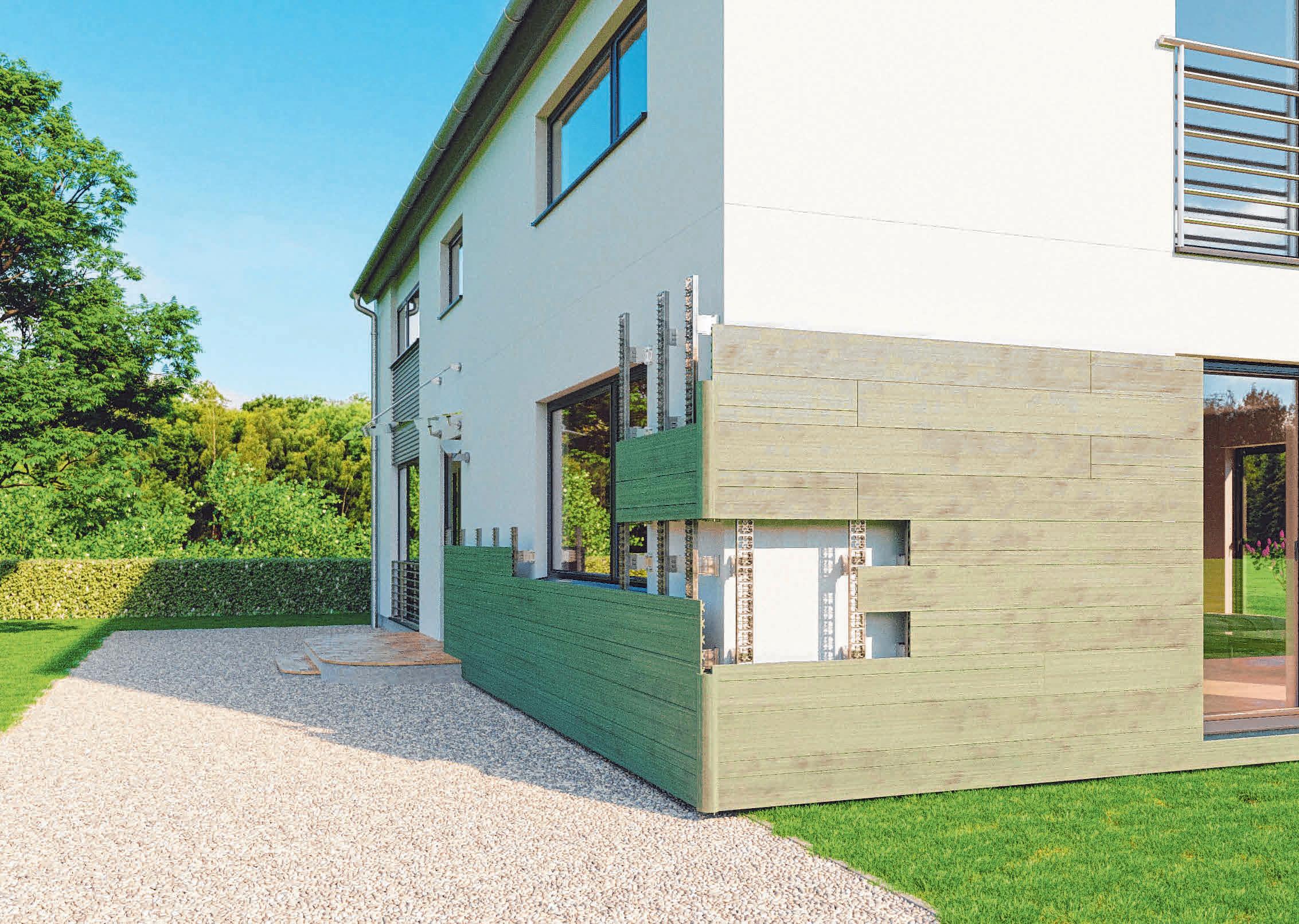 Dämmen und gleichzeitig die Optik des Eigenheims verschönern: Eine Holz-Faser-Fassade in hinterlüfteter Ausführung ermöglicht beides. FOTO:DJD/MEGAWOOD.COM Dämmen und gleichzeitig die Optik des Eigenheims verschönern: Eine Holz-Faser-Fassade in hinterlüfteter Ausführung ermöglicht beides. FOTO:DJD/MEGAWOOD.COM