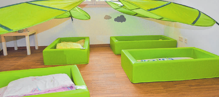 In den Schlafräumen können sich die Kinder ausruhen. FOTO:SON In den Schlafräumen können sich die Kinder ausruhen. FOTO:SON
