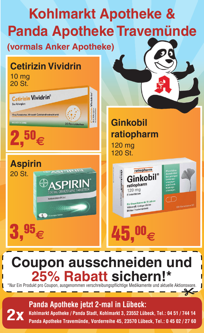 Kohlmarkt Apotheke & Panda Apotheke Travemünde Kohlmarkt Apotheke & Panda Apotheke Travemünde