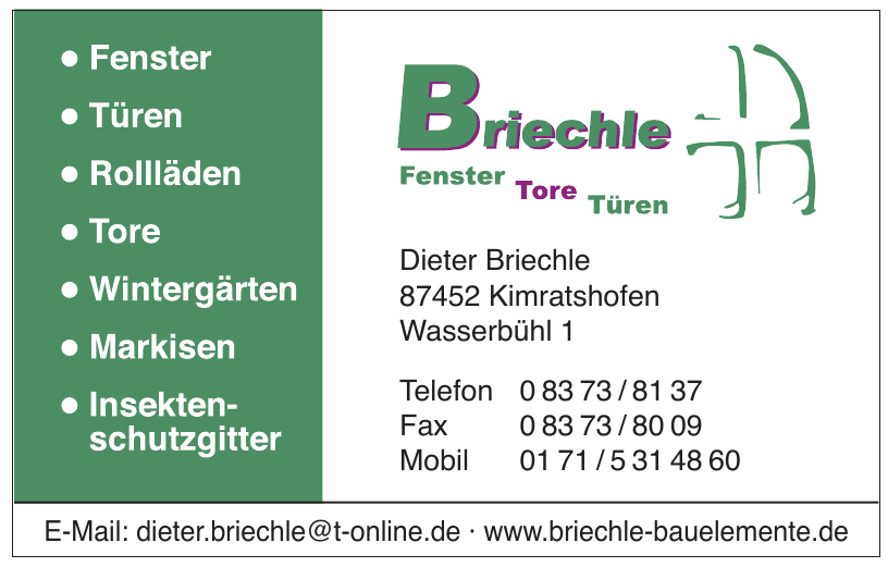 Briechle Bauelemente Briechle Bauelemente