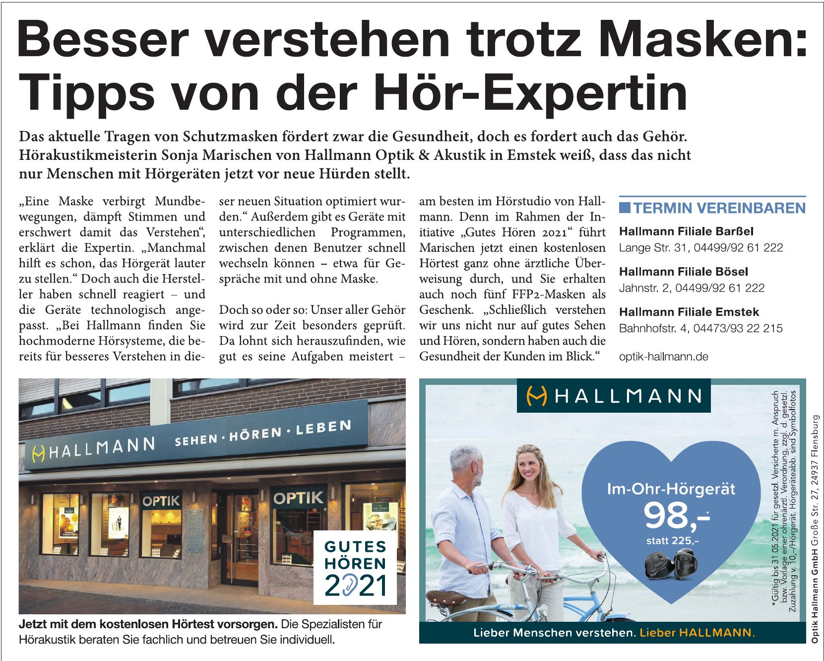 Optik Hallmann Filiale Barßel Optik Hallmann Filiale Barßel