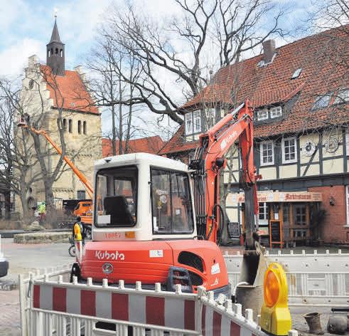 Derzeit wird in Gehrden der Marktplatz saniert. Derzeit wird in Gehrden der Marktplatz saniert.