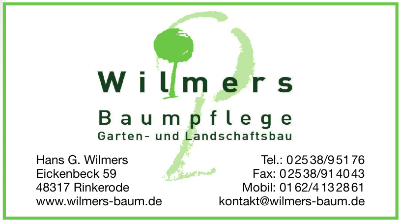 Wilmers Baumpflege, Garten- und Landschaftsbau Wilmers Baumpflege, Garten- und Landschaftsbau