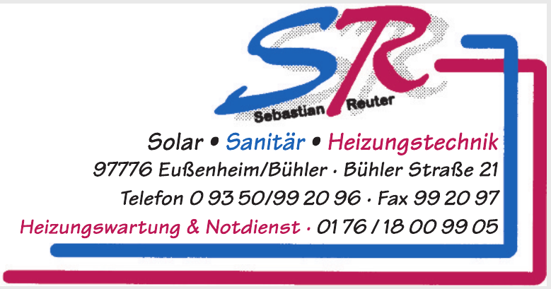 SR Sebastian Reuter Solar, Sanitär, Heizungstechnik SR Sebastian Reuter Solar, Sanitär, Heizungstechnik