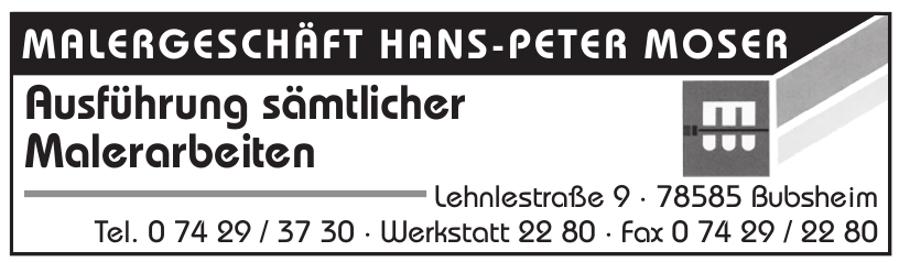 Hans-Peter Moser Malergeschäft Hans-Peter Moser Malergeschäft