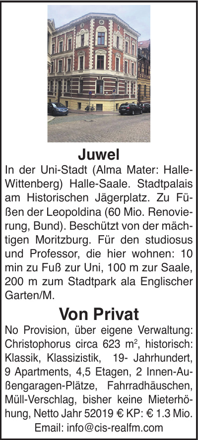 Juwel - In der Uni-Stadt Halle-Saale