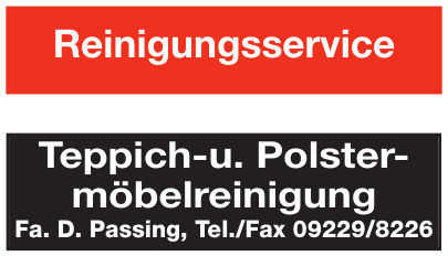 Fa. D. Passing - Teppich- u. Polstermöbelreinigung Fa. D. Passing - Teppich- u. Polstermöbelreinigung