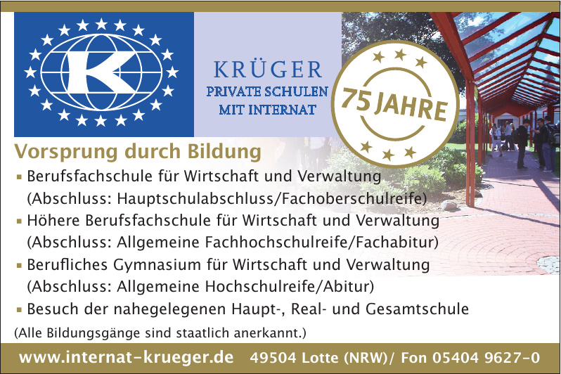 Krüger Private Schulen mit Internat