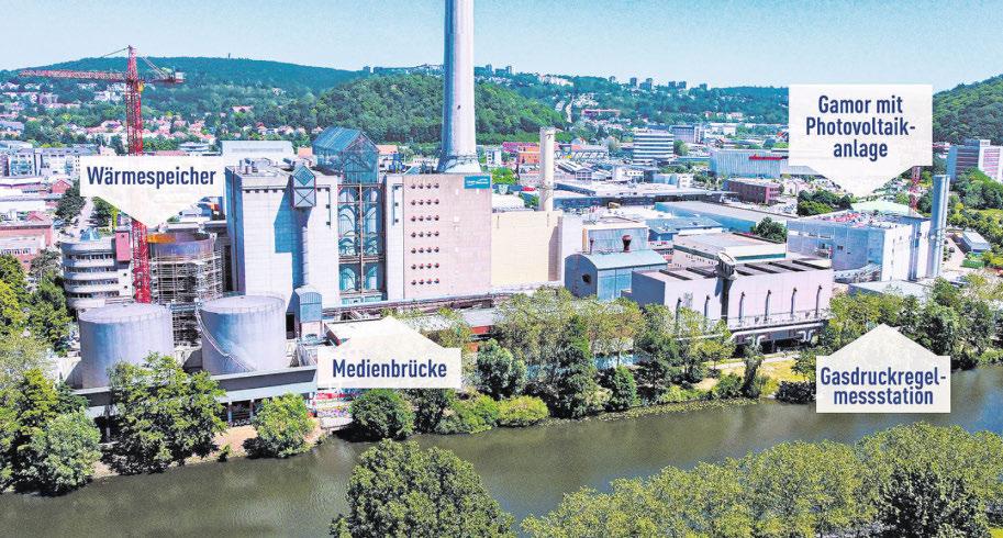 Die 5 Motoren des Gasmotorenkraftwerkes Römerbrücke (GAMOR) erzeugen Strom und Wärme durch die Verbrennung von Gas. Die Wärme wird genutzt, um damit Saarbrücker Fernwärme zu erzeugen, die im Wärmespeicher zwischengespeichert werden kann. Die Photovoltaikanlage an der Fassade von GAMOR erzeugt zusätzlich 100% Ökostrom. Foto: Energie SaarLorLux Die 5 Motoren des Gasmotorenkraftwerkes Römerbrücke (GAMOR) erzeugen Strom und Wärme durch die Verbrennung von Gas. Die Wärme wird genutzt, um damit Saarbrücker Fernwärme zu erzeugen, die im Wärmespeicher zwischengespeichert werden kann. Die Photovoltaikanlage an der Fassade von GAMOR erzeugt zusätzlich 100% Ökostrom. Foto: Energie SaarLorLux