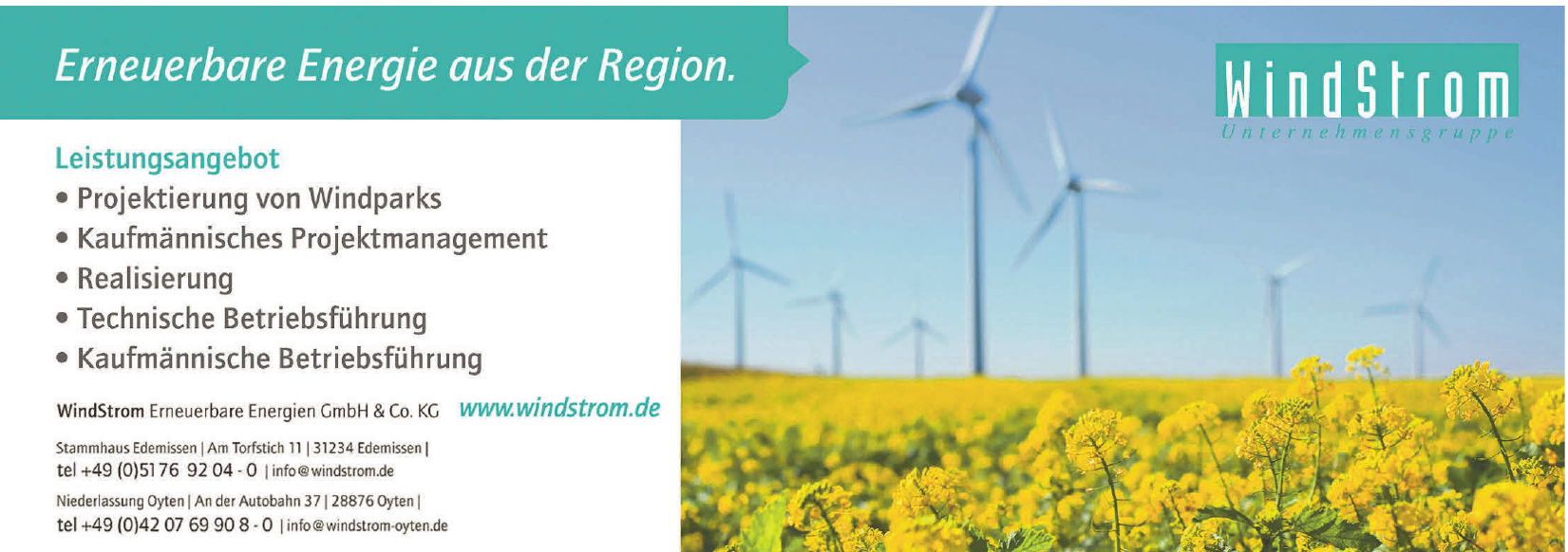WindStrom Erneuerbare Energien GmbH & Co. KG WindStrom Erneuerbare Energien GmbH & Co. KG