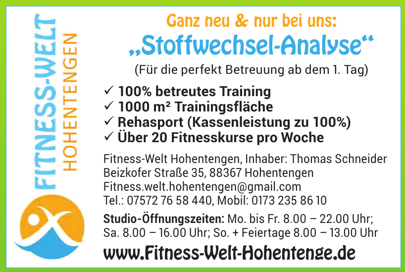 Fitness-Welt Hohentengen Fitness-Welt Hohentengen