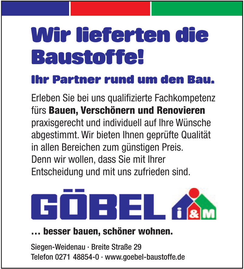 R. Göbel Baufachhandel GmbH R. Göbel Baufachhandel GmbH