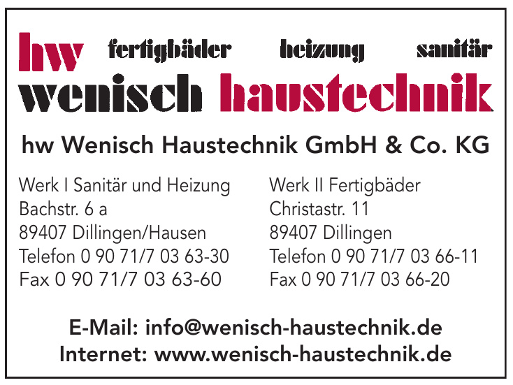 hw Wenisch Haustechnik GmbH & Co. KG