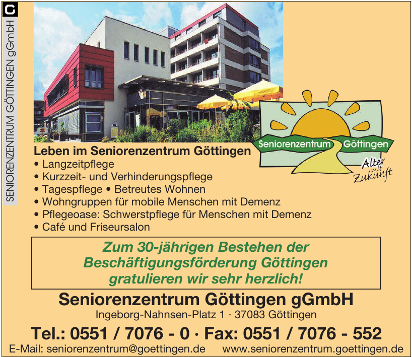 Seniorenzentrum Göttingen gGmbH Seniorenzentrum Göttingen gGmbH